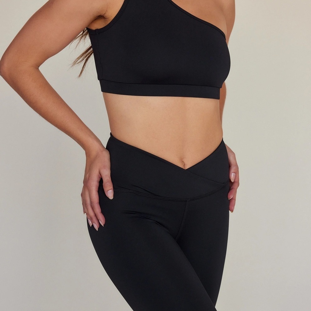 Strut This One-Shoulder Black Bralette- Ruby Bra - Picture 2 of 7